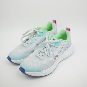 NIKE Wearallday Youth 6.5 White & blue athletic sneakers training shoes Womens 8